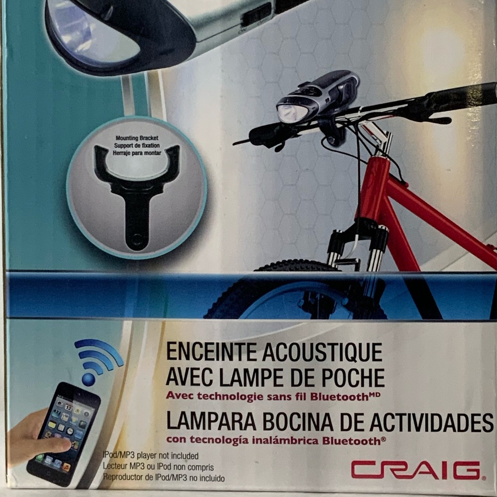 Craig Electronics Bike Flashlight Activity Speaker Bluetooth Wireless LED Light - Picture 8 of 10